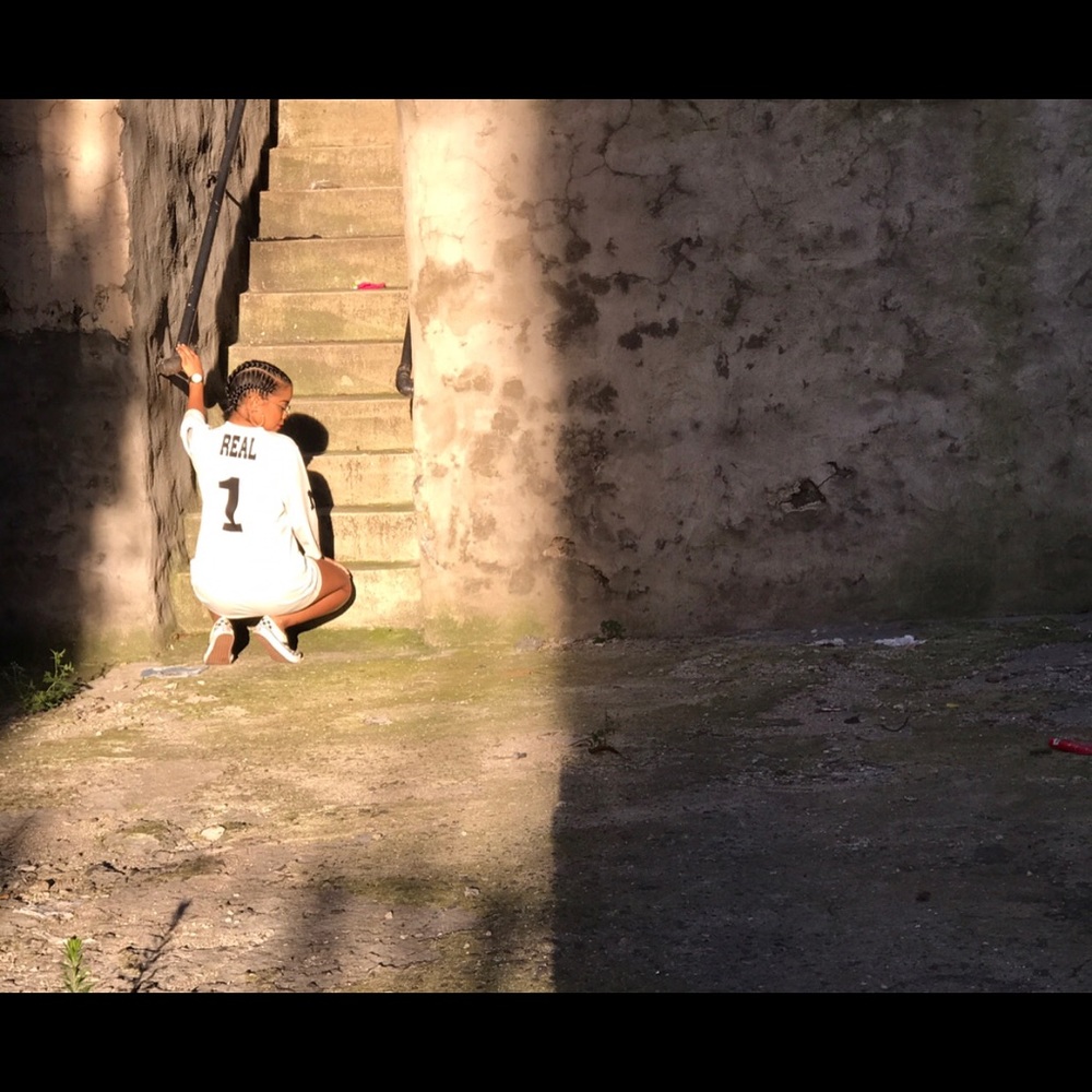Limited edition jersey “REAL 1” jersey dress